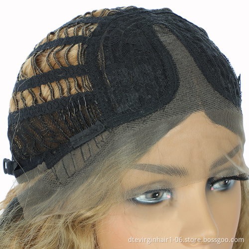 Best Vendor High Quality of Curly Highlighted Color Synthetic Front Lace Wigs